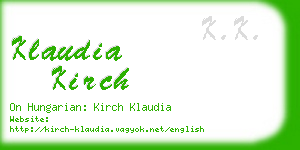 klaudia kirch business card